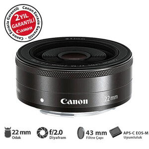 Canon EF-M 22mm f/2 STM Lens - Thumbnail
