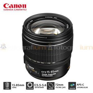 Canon EF S 15-85mm f/3.5-5.6 IS USM Lens - Thumbnail