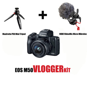 Canon EOS M50 15-45mm Aynasız Kamera Vlogger Kit - Thumbnail