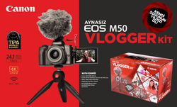 Canon EOS M50 15-45mm Aynasız Kamera Vlogger Kit - Thumbnail