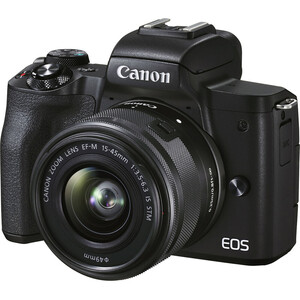 Canon - Canon EOS M50 Mark II EF-M 15-45mm 55-200mm IS STM Lens Kit Aynasız Fotoğraf Makinesi (1)