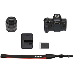 Canon EOS M50 Mark II EF-M 15-45mm IS STM Lens Vlogger Kit - Thumbnail