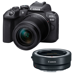Canon - Canon EOS R10 18-150mm Aynasız Fotoğraf Makinesi (EF to EOS R Adaptör İle Birlikte)