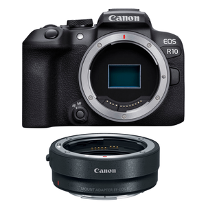 Canon - Canon EOS R10 Body Aynasız Fotoğraf Makinesi (EF to EOS R Adaptör İle Birlikte)