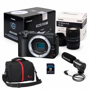 Canon - Canon EOS R50 V + Sigma 18-50mm f2.8 FotoVlog Kit 2
