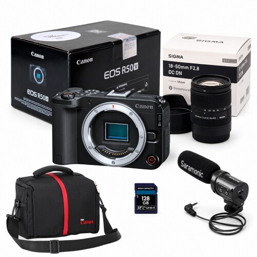 Canon EOS R50 V + Sigma 18-50mm f2.8 FotoVlog Kit 2