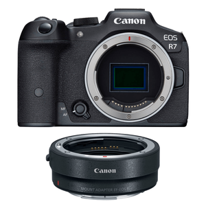 Canon - Canon EOS R7 Body Aynasız Fotoğraf Makinesi (EF to EOS R Adaptör İle Birlikte)