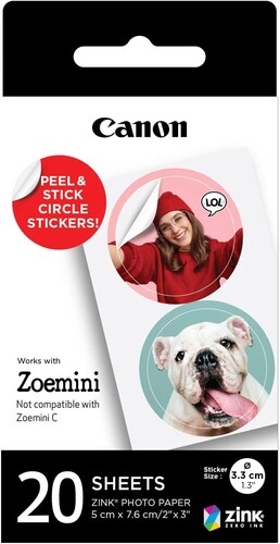 Canon Zink Circle Fotoğraf Kağıdı (20'li)