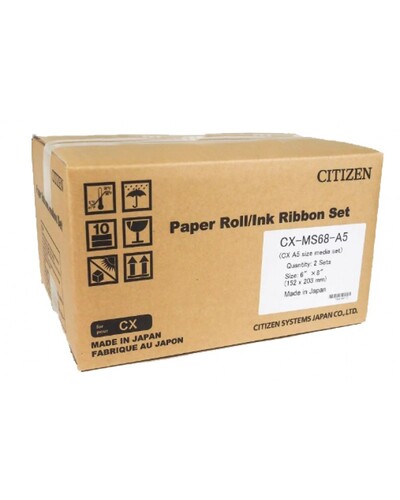 Citizen CX 15x20cm Kağıt & Ribbon (2x200 Baskı) CX-MS68-A5 Orijinal