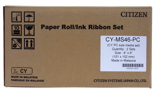 Citizen CY-02 10x15cm Kağıt & Ribbon (2x700 yaprak) Orijinal