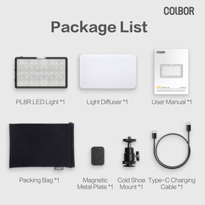 Colbor PL8R RGB Video Işığı - Thumbnail