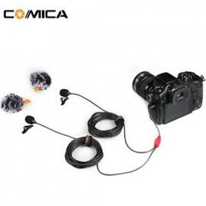 CoMica - Comica CVM-D02 Çiftli Yaka Mikrofonu (2.50mt) (1)