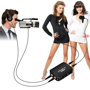 Comica CVM-D03 Çift Kafalı Mono Stereo Ayrılabilir Yaka Mikrofon - Thumbnail