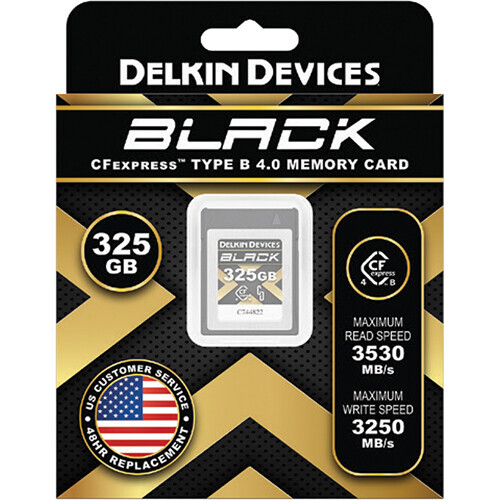 Delkin 325GB Black CFexpress Type-B 4.0 Hafıza Kartı