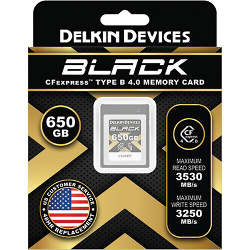 Delkin 650GB Black CFexpress Type-B 4.0 Hafıza Kartı