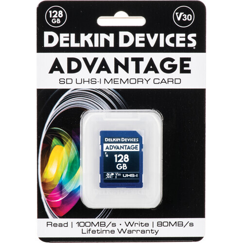 Delkin 128GB Advantage UHS-I V30 SDXC Hafıza Kartı