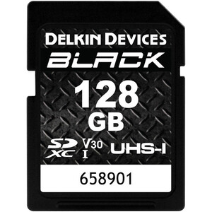 Delkin - Delkin 128GB Black UHS-I v30 SDXC Hafıza Kart