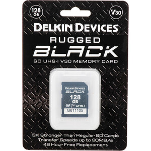 Delkin Devices 128GB Black UHS-I v30 SDXC Hafıza Kart - Thumbnail