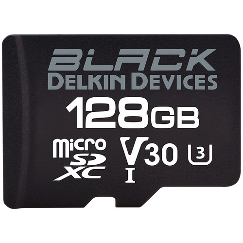 Delkin Devices 128GB Black UHS-I MicroSDXC SD Adaptörlü Hafıza Kartı