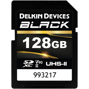 Delkin - Delkin 128GB Black UHS-II SDXC U3 V90 Hafıza Kartı