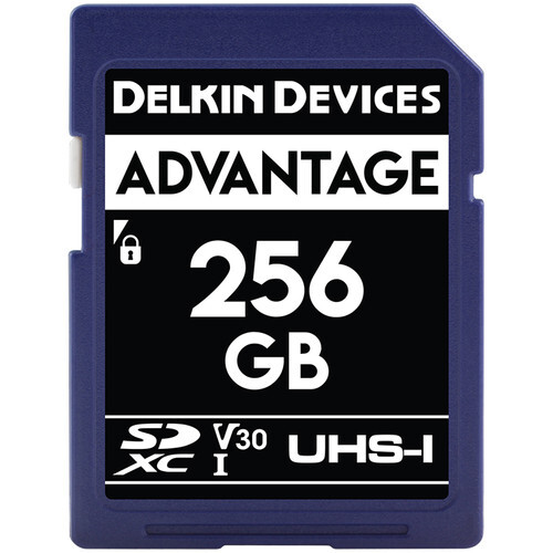 Delkin 256GB Advantage UHS-I V30 SDXC Hafıza Kartı