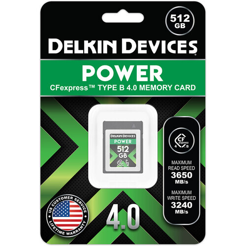 Delkin 512GB POWER 4.0 CFexpress Type B Hafıza Kartı
