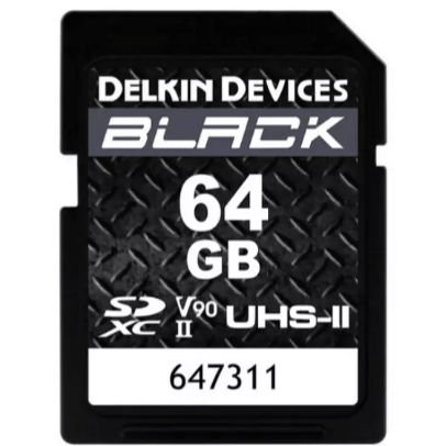 Delkin 64GB Black UHS-II SDXC U3 V90 Hafıza Kartı