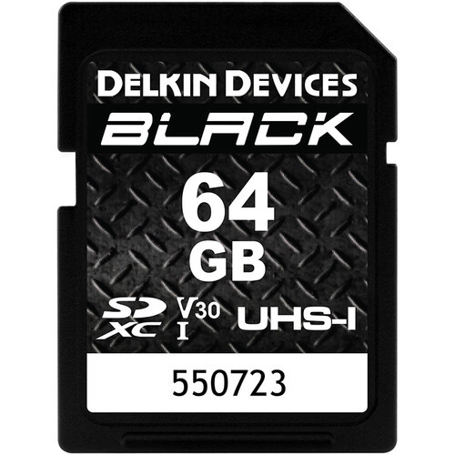 Delkin Devices 64GB Black V30 UHS-I SDXC Hafıza Kartı