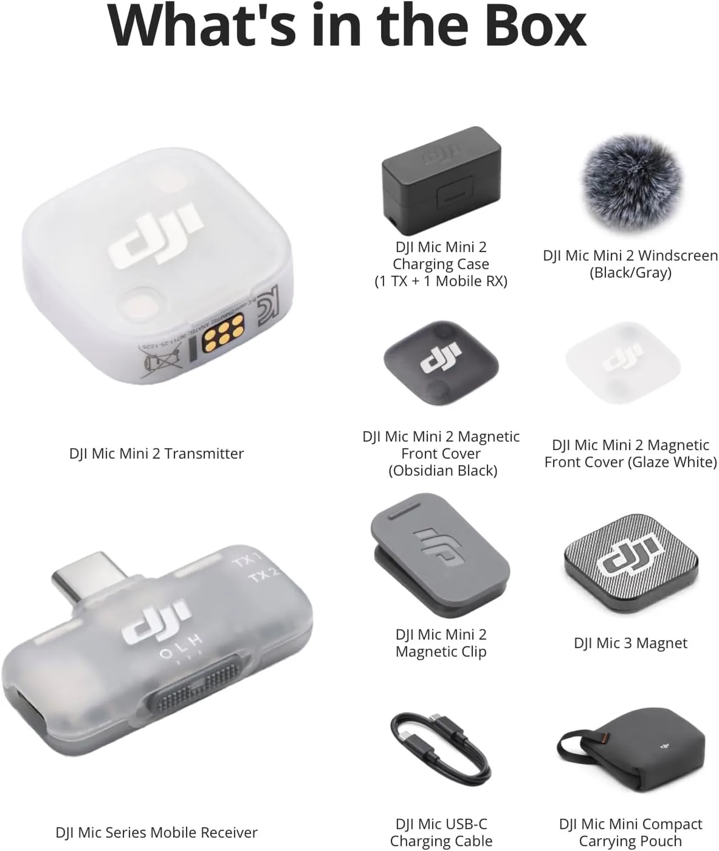 DJI Mic Mini 2 Kablosuz Yaka Mikrofonu (1 Mobil Alıcı + 1 Verici)