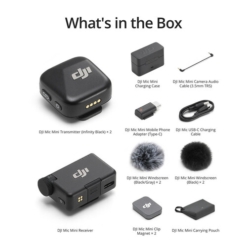 DJI Mic Mini İki Kişilik Kablosuz Yaka Mikrofonu