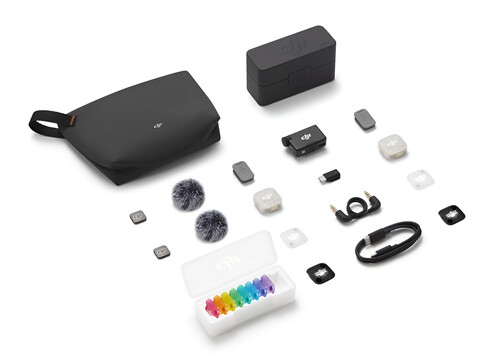 DJI Mic Mini 2S Kablosuz Yaka Mikrofonu (2 Verici + 1 Alıcı + Şarj Kutusu)