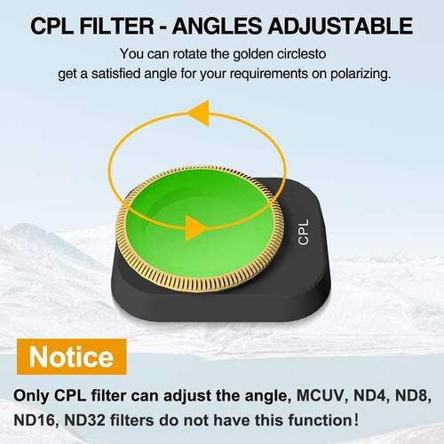Dji Mini 3 / Mini 3 Pro 6 Lı ND Filtre Seti (MCUV+CPL+ND4+ND8+ND16+ND32)
