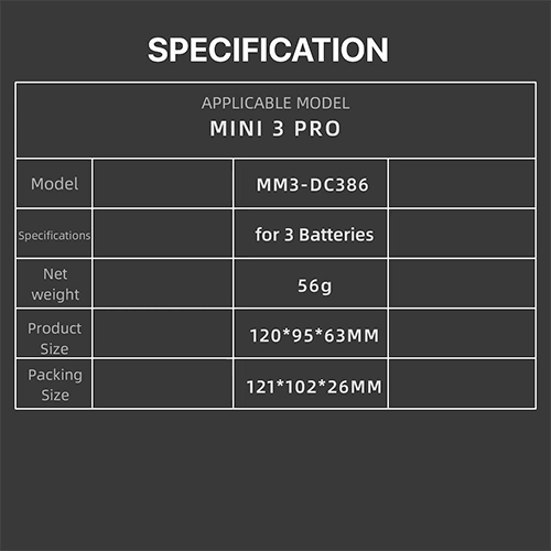 DJI Mini 3 / Mini 3 Pro / Mini 4 Pro 3'lü Batarya Saklama Çantası