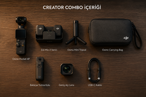 DJI Osmo Pocket 4P Vlog Combo Classic Black - Thumbnail