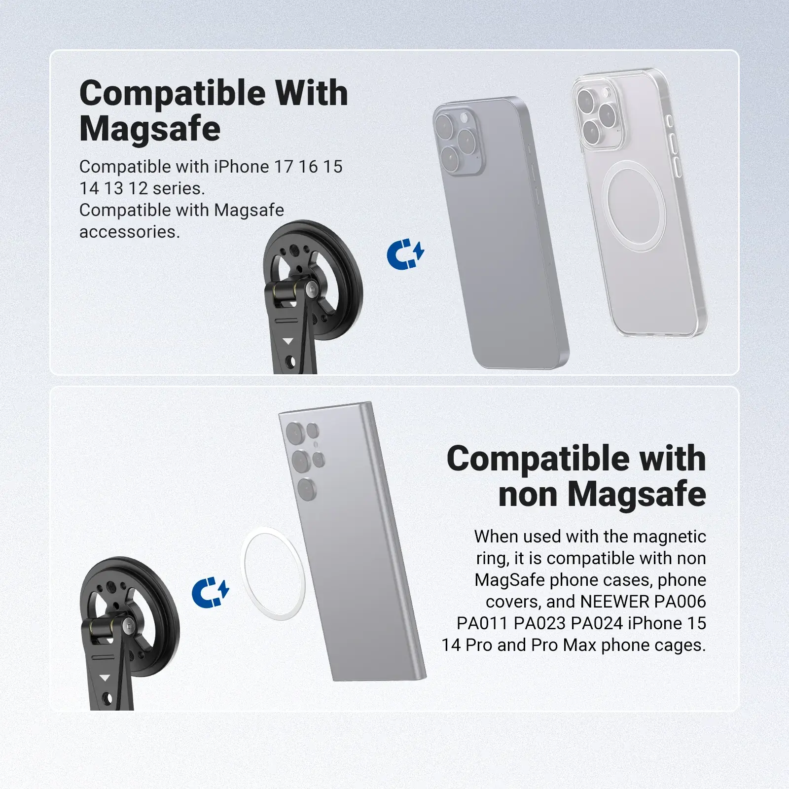Neewer DS031 Profesyonel Manyetik Telefon Tripod Bağlantı Aparatı