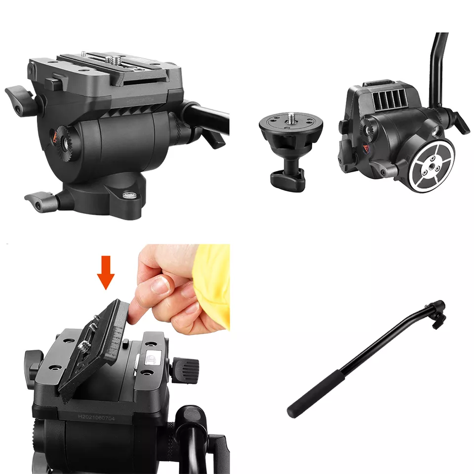 E-Image GH04F & GA230 Tripod Kit - Yükseklik 244cm - EG04FA3 - Thumbnail