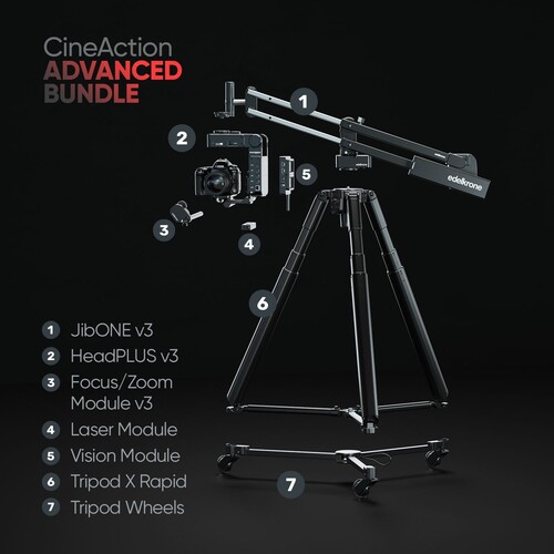 Edelkrone CineAction Bundle JibONE v3 Kompakt Sinematik Hareket Seti (HeadPLUS v3 - Advanced)