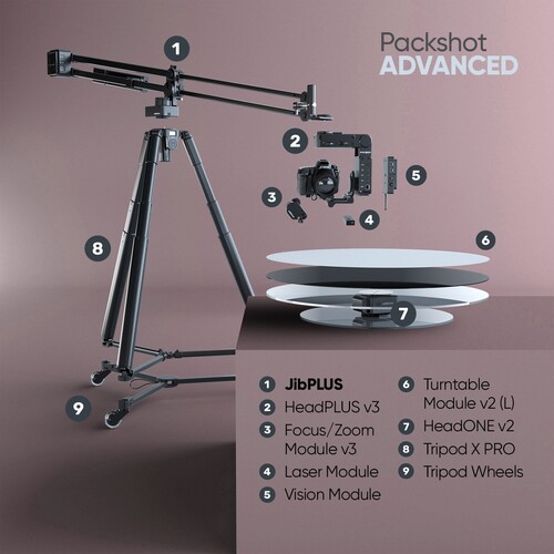 Edelkrone PackShot MASTER Bundle Profesyonel Ürün Sinematografisi Hareket Kontrol Sistemi (JibPLUS - Advanced)