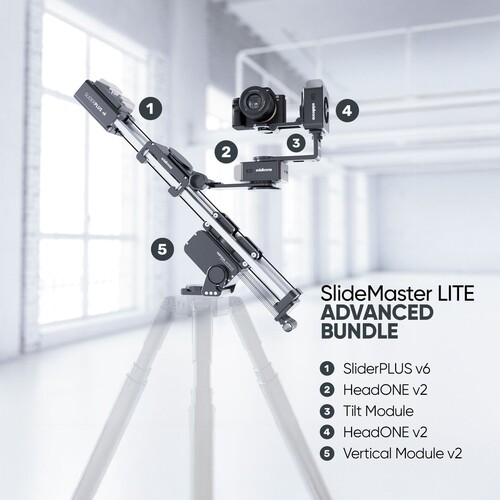 Edelkrone SlideMaster LITE Bundle SliderPLUS ve HeadONE Motorlu Slider Sistemi (Advanced)