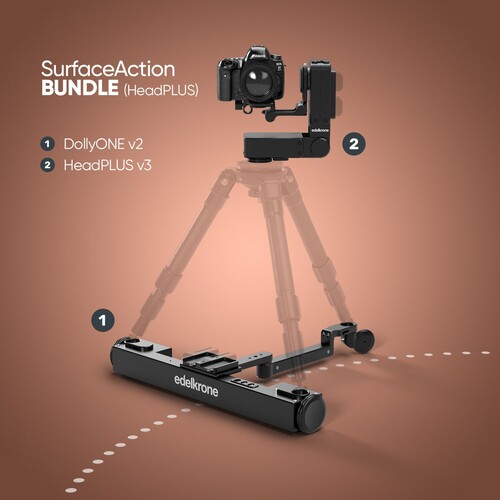 Edelkrone SurfaceAction Bundle DollyONE v2 İzsiz Zemin Hareket Seti (HeadPLUS v3)