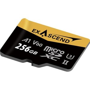Exascend - Exascend Catalyst microSD V60, A1 256GB, w/ adapter - 280MB/S Read -180MB/S Write (1)
