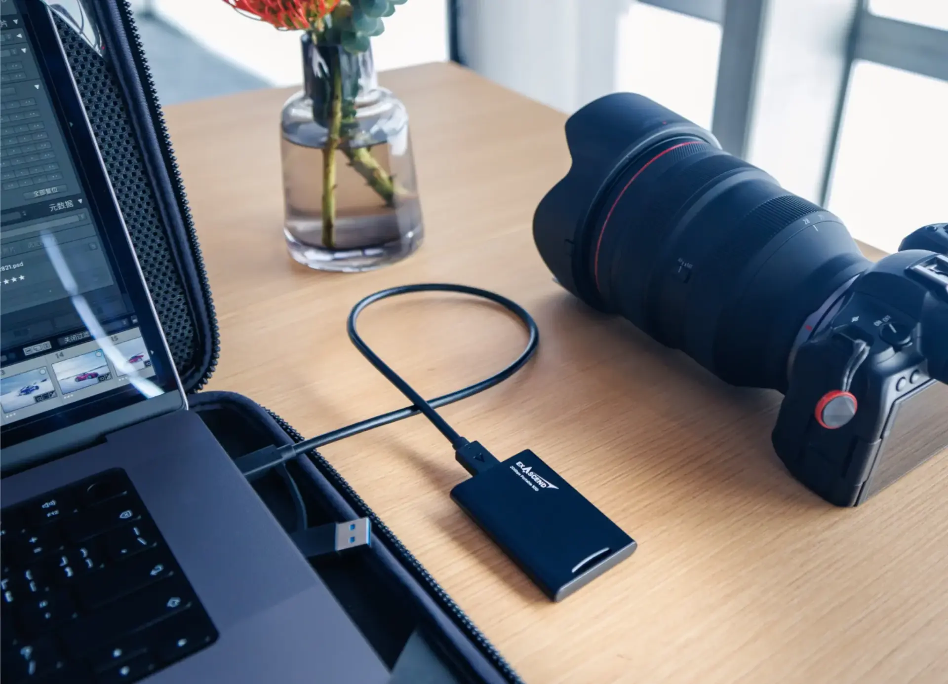 Exascend Element Portable SSD USB Type C 20Gb/s Black 4TB - Thumbnail