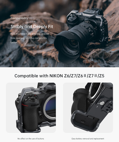 Falcam F22/F38 Nikon Z6/Z7/Z6Ⅱ/Z7Ⅱ/Z5 Quick Release Camera Cage (2636)