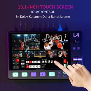 Feelworld - FEELWORLD L4 Çoklu Kamera Video Mikseri 10.1''Dokunmatik Ekran (1)