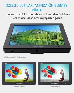 Feelworld - FEELWORLD T7 PLUS 7 İnç 3D LUT Kamera Alan Monitörü 1920x1200 4K HDMI (1)