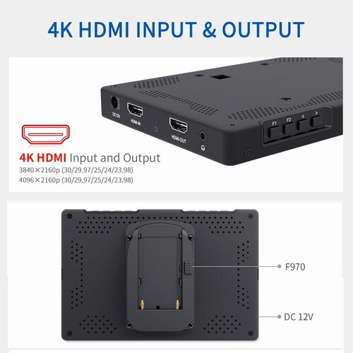 FEELWORLD T7 PLUS 7 İnç 3D LUT Kamera Alan Monitörü 1920x1200 4K HDMI