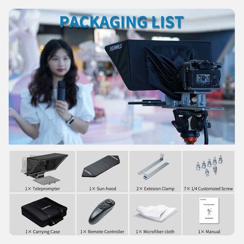 Feeworld TP16 Taşınabilir 16 İnç Katlanır Teleprompter