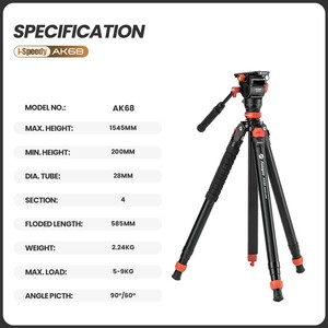 Fotopro AK68 Fluid Video Tripod - Thumbnail