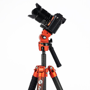 FOTOPRO X-AIRFLY Karbon Fiber Video Tripod (Turuncu) - Thumbnail