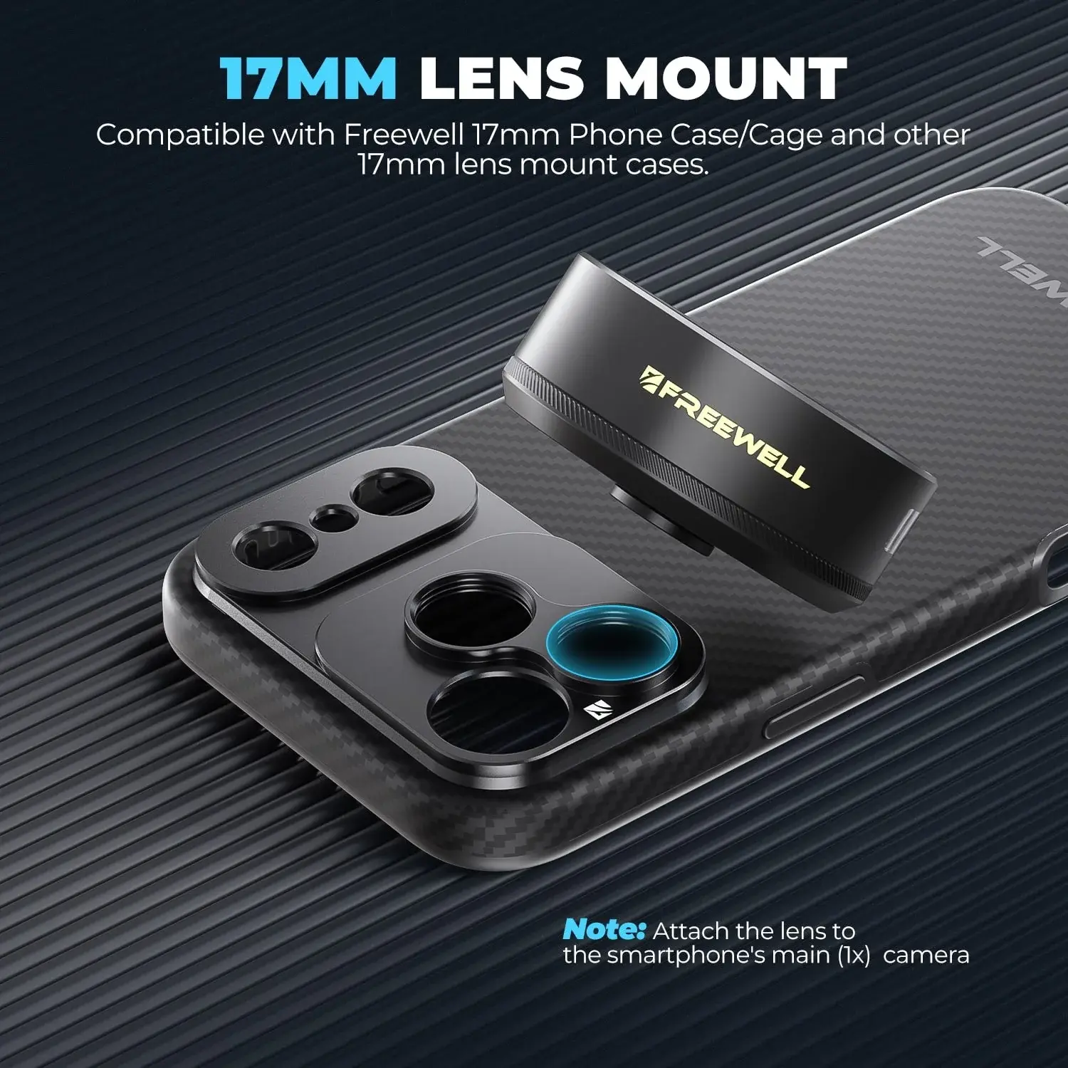 Freewell 1.33x Anamorphic Lens for Freewell Smartphone with 17mm Mount (Gold Flare) - Thumbnail